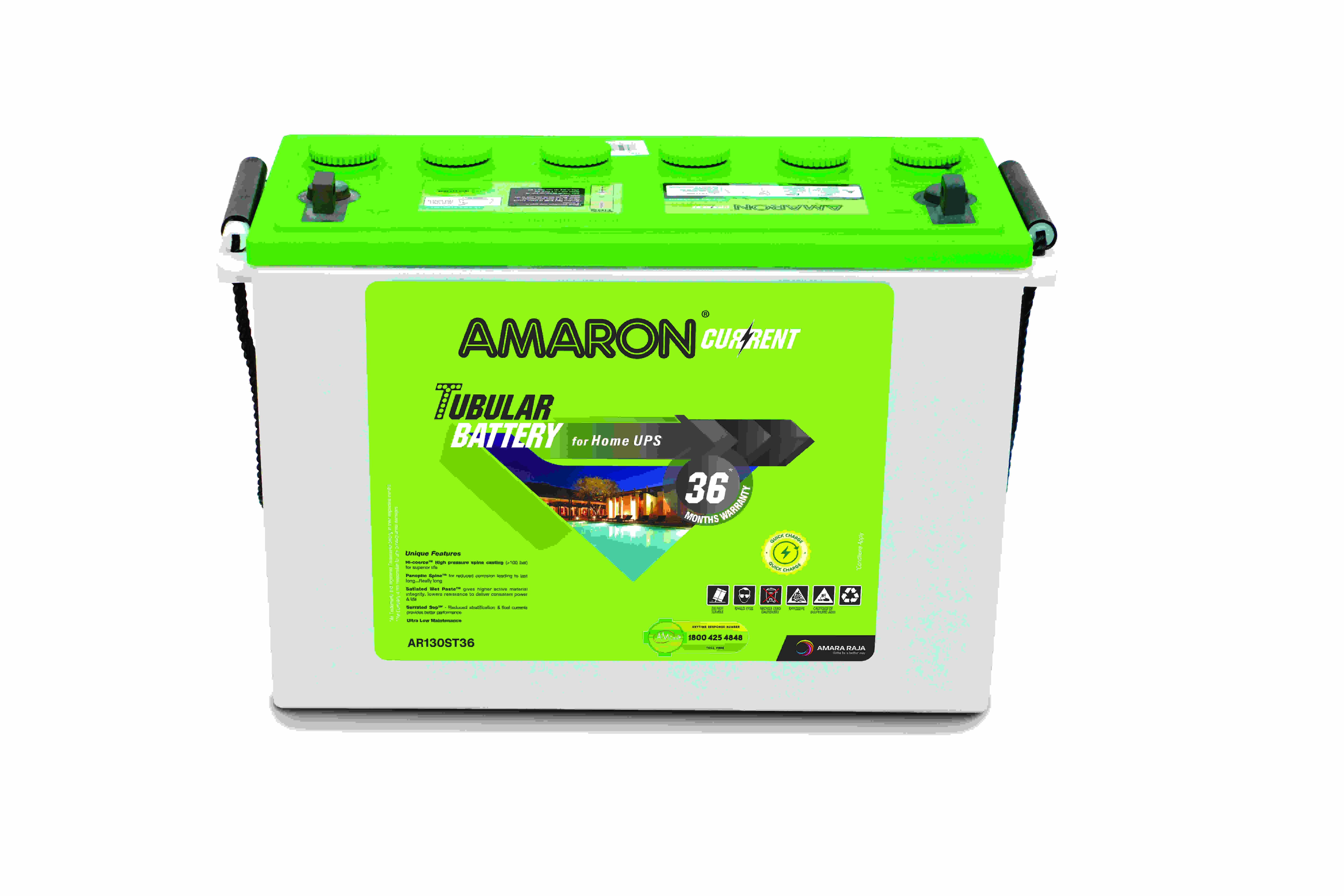 Amaron Current Short Tubular Battery - AM130ST36<