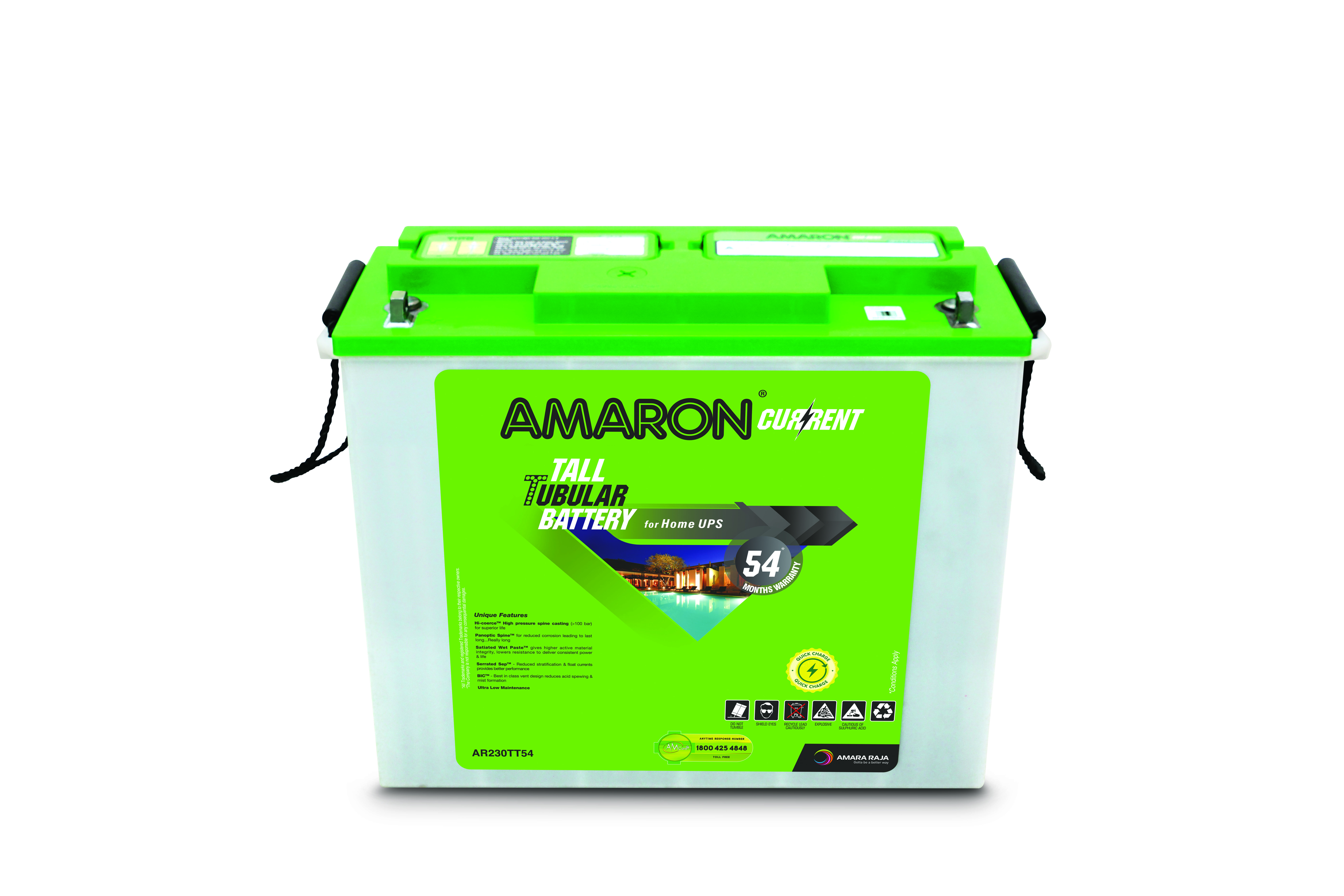 Amaron Current Short Tubular Battery - AM230TT54